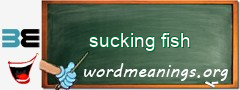 WordMeaning blackboard for sucking fish